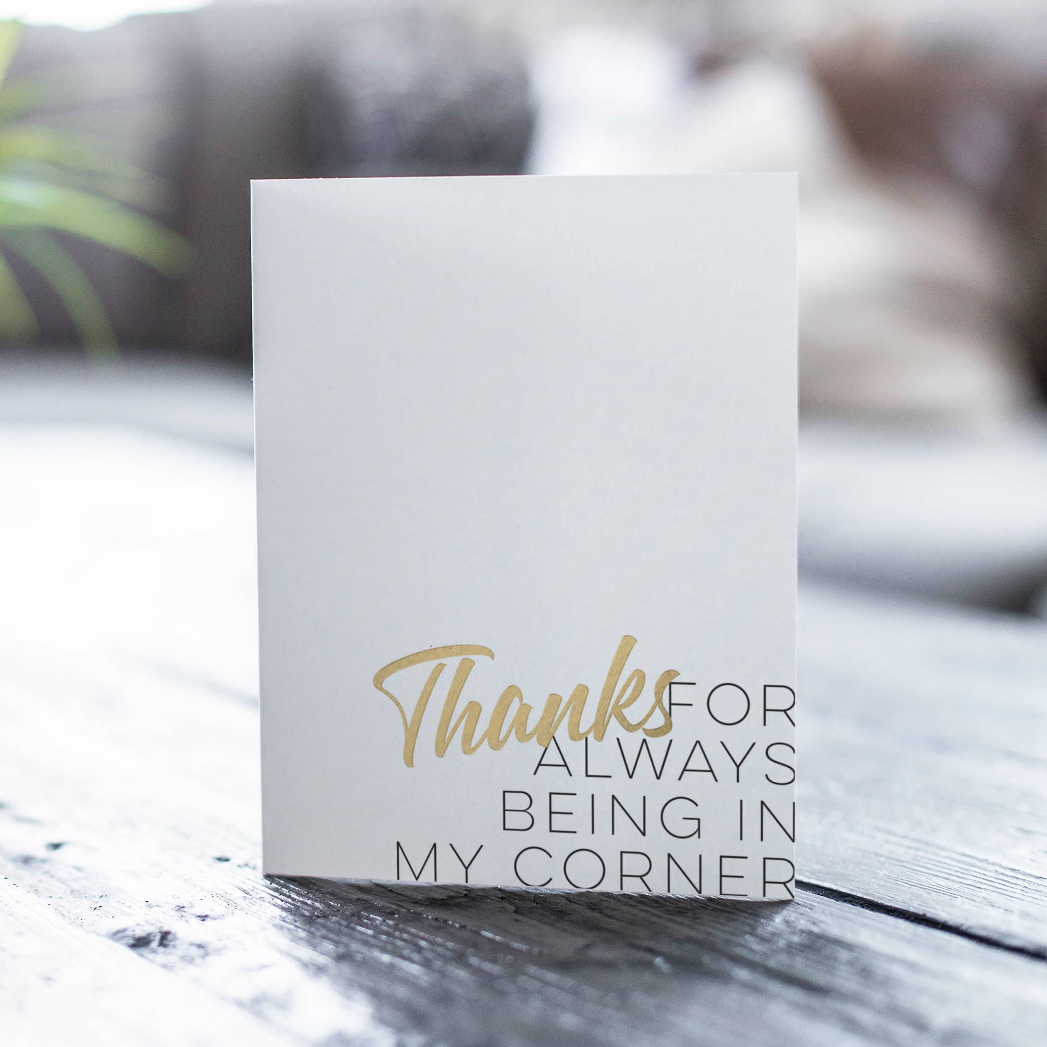 Corner Support Thank You Card – Gold Foil Accents