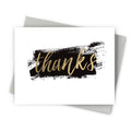 Brushstroke Gold Foil Thank You Card