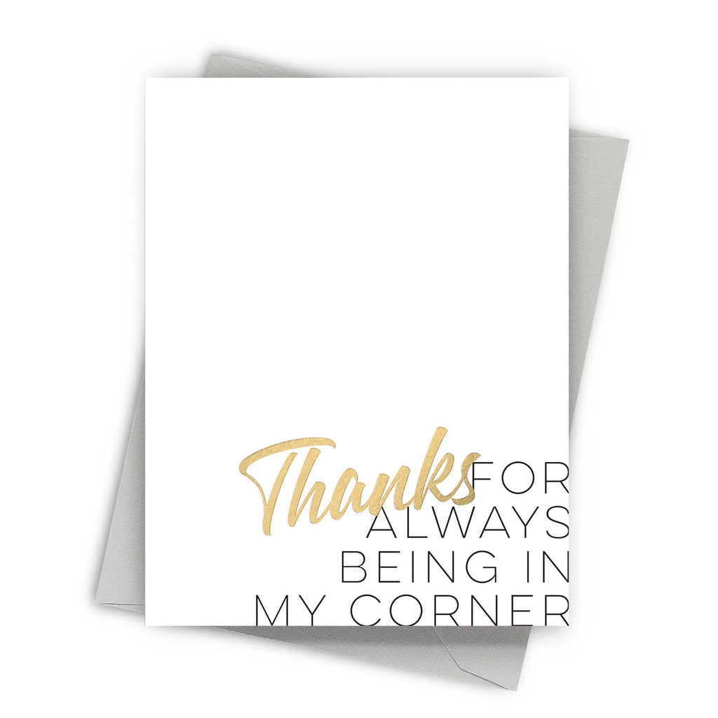 Corner Support Thank You Card – Gold Foil Accents